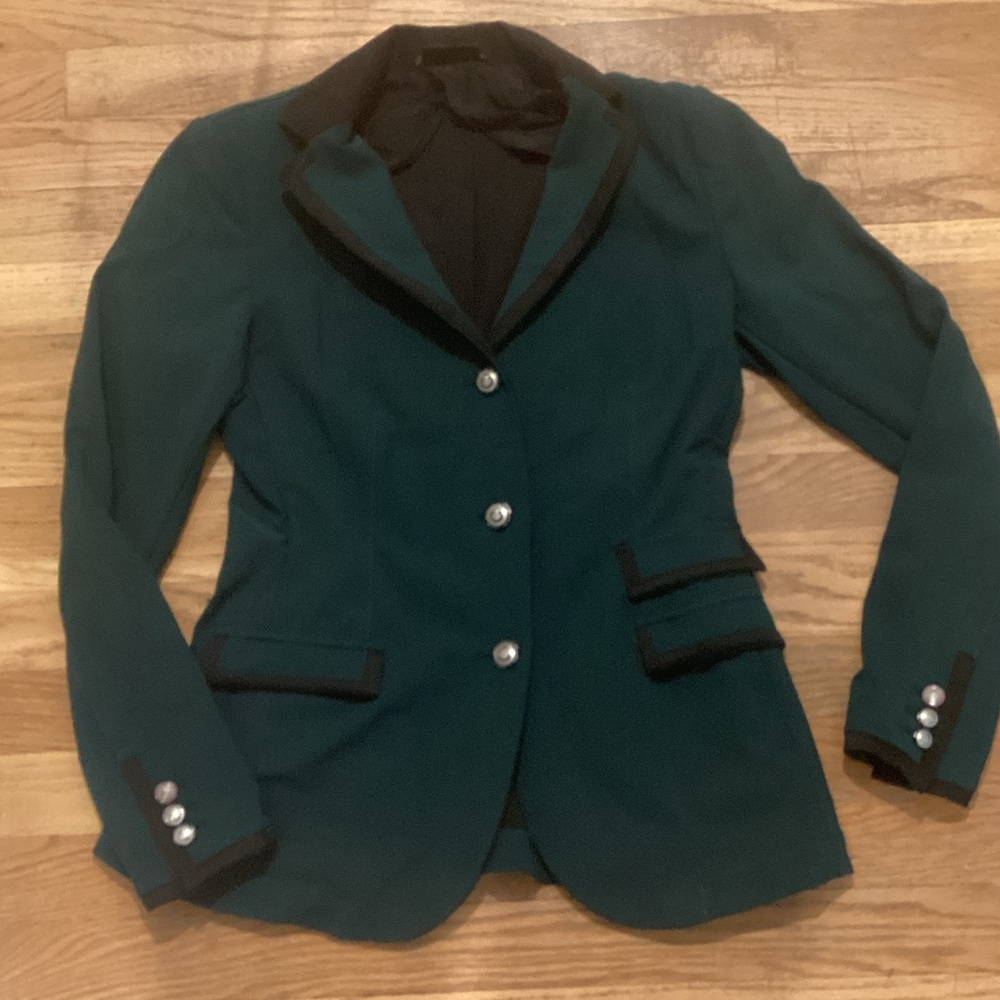 Cavalleria Green Show Coat Jacket with Black Trim